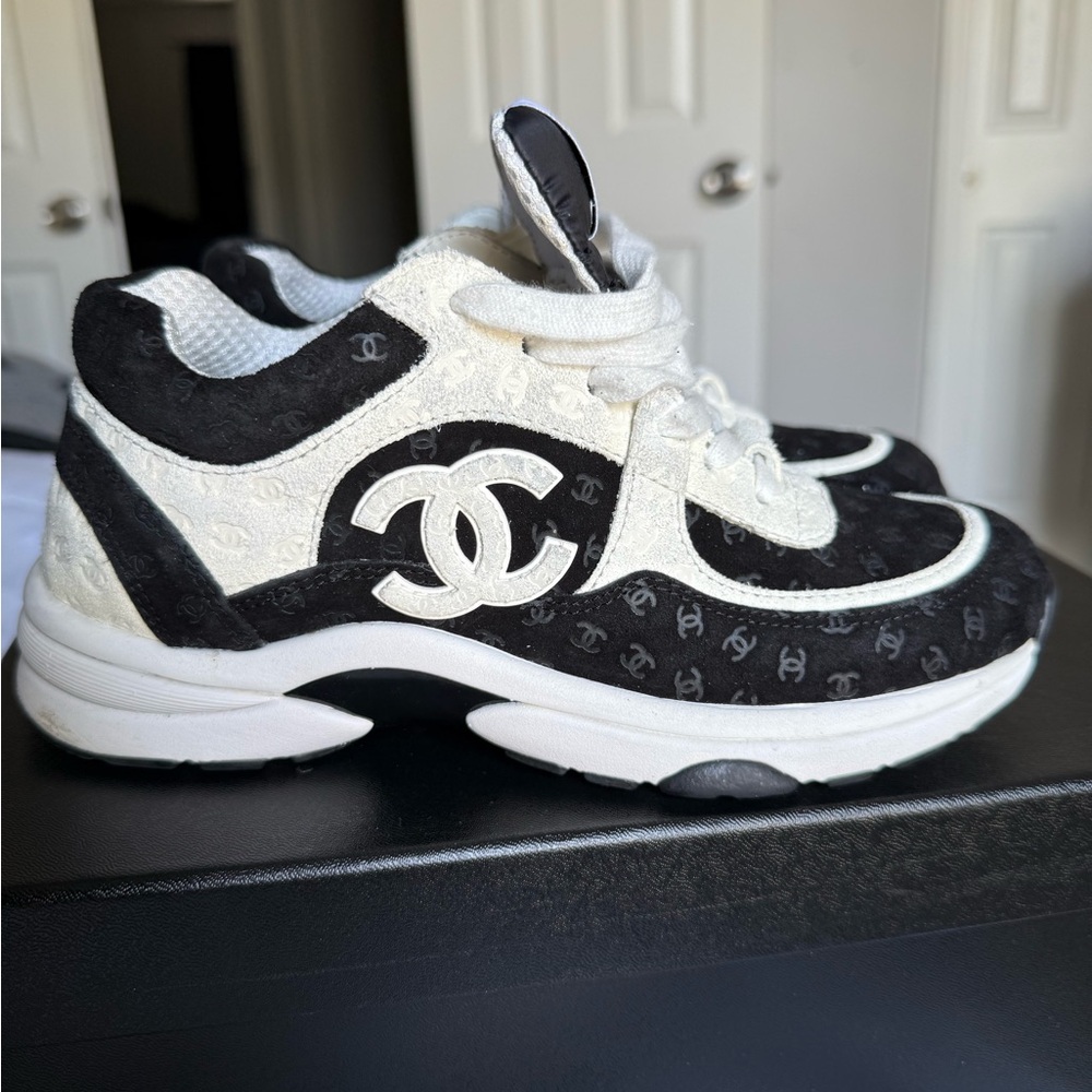 CHANEL Monochrome Athletic Shoes